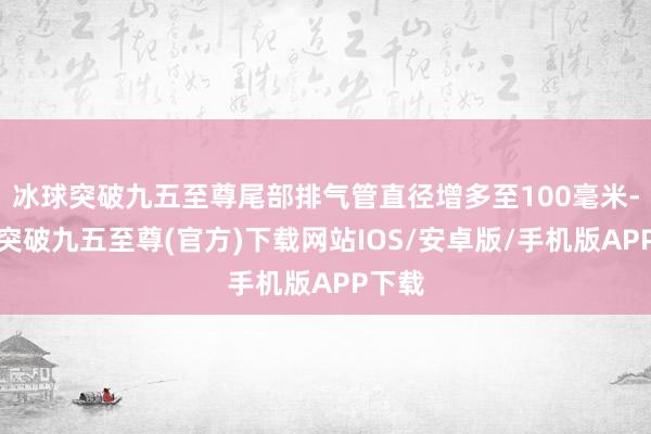 冰球突破九五至尊尾部排气管直径增多至100毫米-冰球突破九五至尊(官方)下载网站IOS/安卓版/手机版APP下载