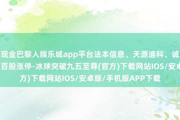 现金巴黎人娱乐城app平台法本信息、天源迪科、诚迈科技、软通能源等百股涨停-冰球突破九五至尊(官方)下载网站IOS/安卓版/手机版APP下载