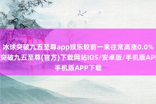 冰球突破九五至尊app娱乐较前一来往常高涨0.0%-冰球突破九五至尊(官方)下载网站IOS/安卓版/手机版APP下载