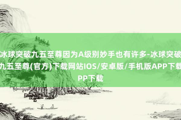 冰球突破九五至尊因为A级别妙手也有许多-冰球突破九五至尊(官方)下载网站IOS/安卓版/手机版APP下载